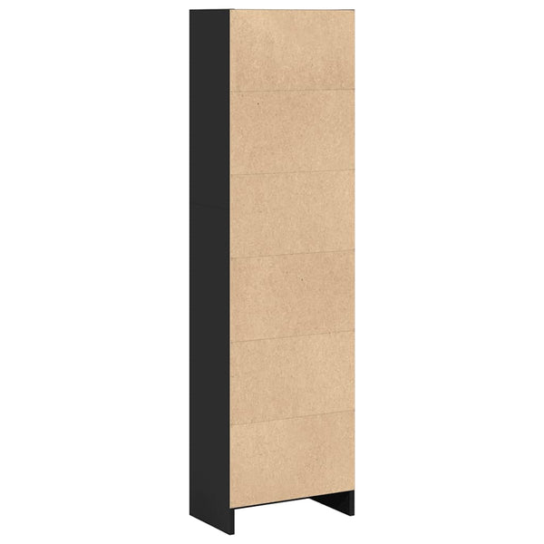 Schwarzes Bücherregal 40x24x143 cm
