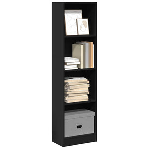 Schwarzes Bücherregal 40x24x143 cm