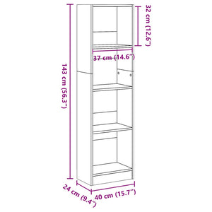 Bücherregal Sonoma Eiche 40x24x143 cm