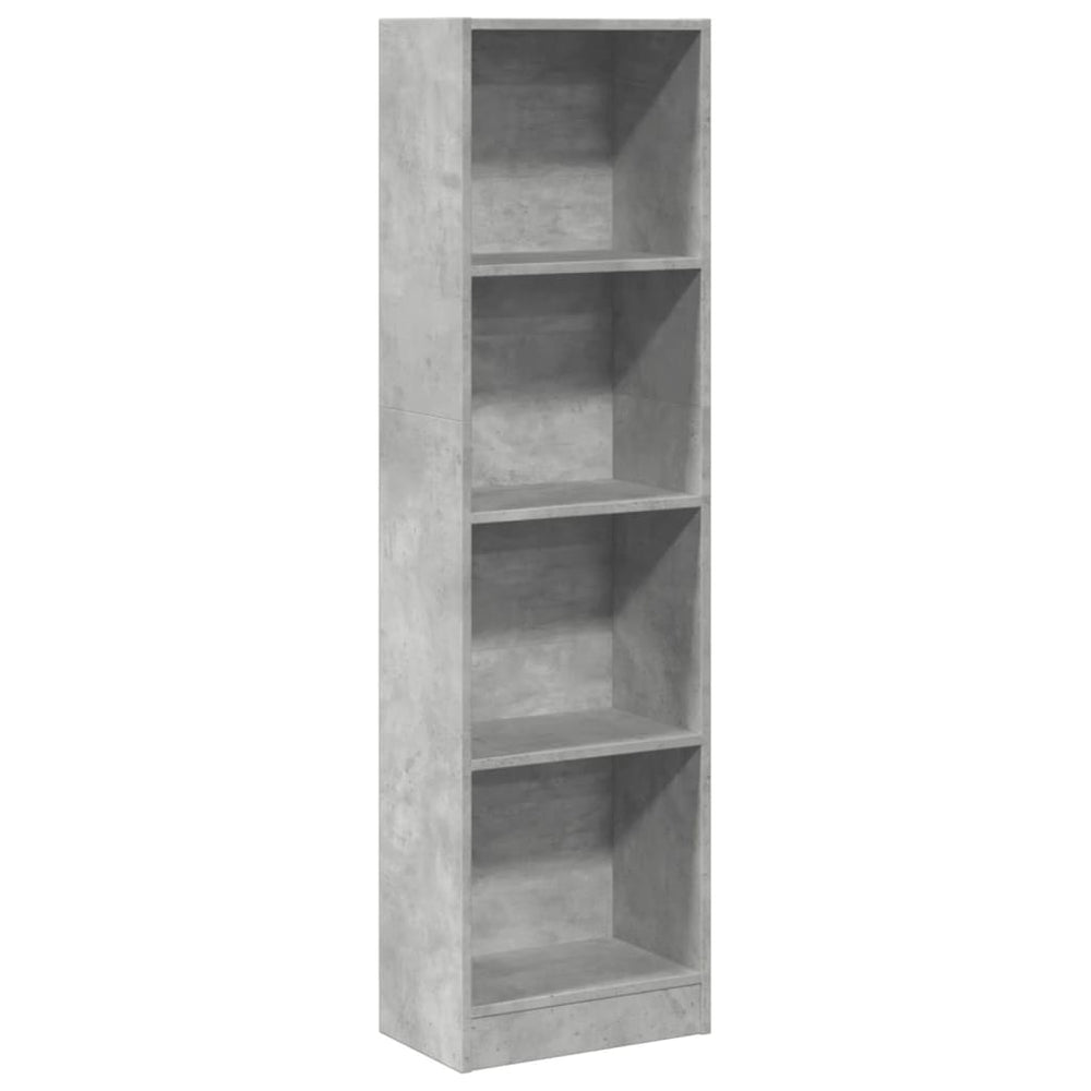 vidaXL Bookshelf Concrete Gray 40x24x143 cm Engineered Wood