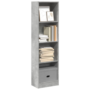 Betongraues Bücherregal 40x24x143 cm