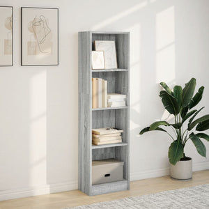 Bücherregal Grau Sonoma 40x143 cm