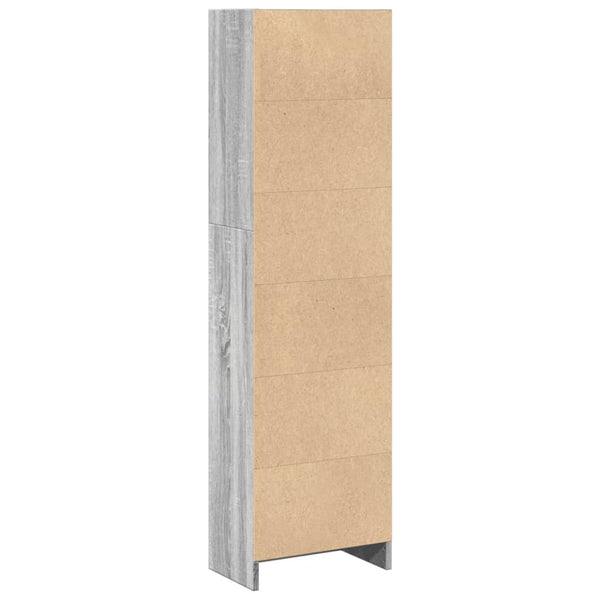 Bücherregal Grau Sonoma 40x143 cm