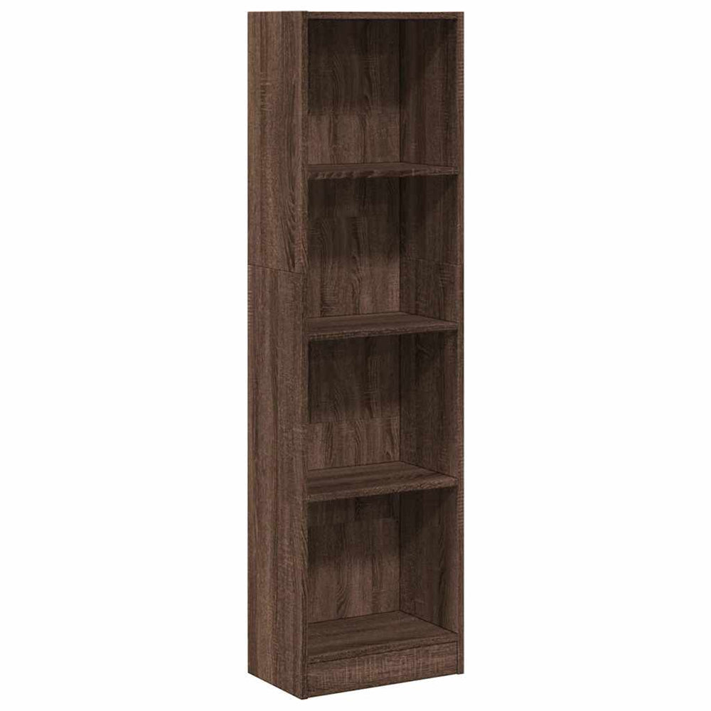 vidaXL Bookcase Brown Oak Look 40x24x143 cm Engineered Wood