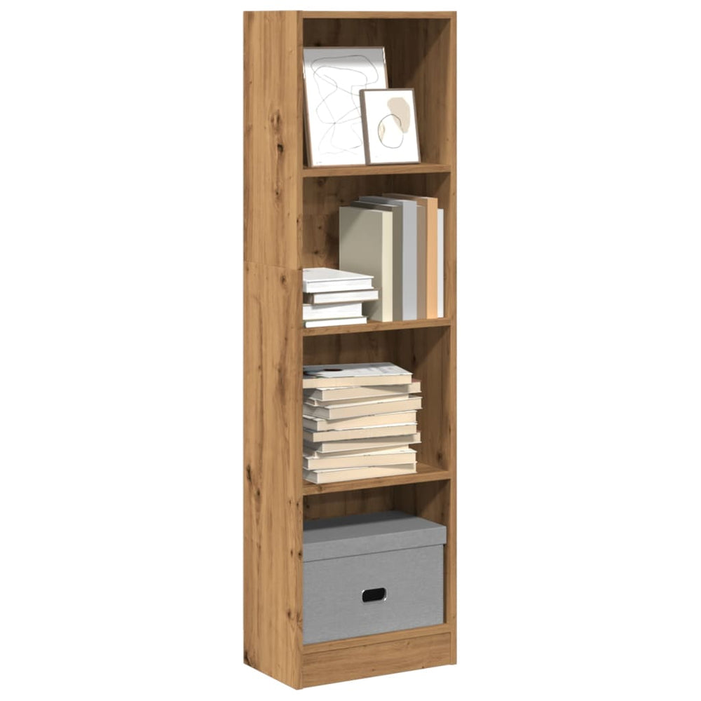 vidaXL Bookcase Artisan Oak 40x24x143 cm Engineered Wood