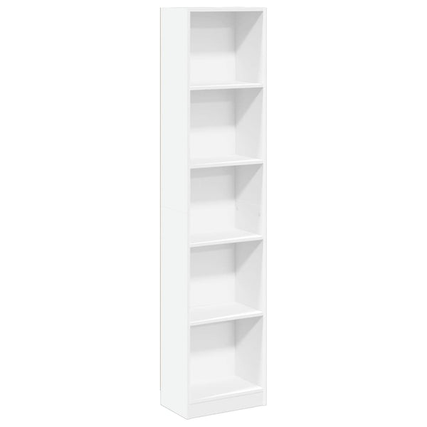 Bücherregal Weiß 40x24x176 cm