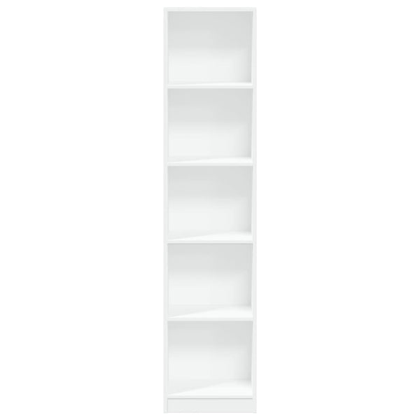 Bücherregal Weiß 40x24x176 cm