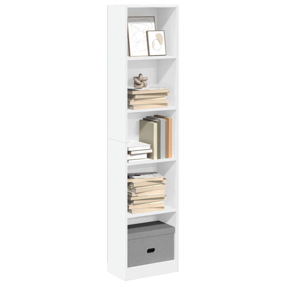 vidaXL Bookshelf White 40x24x176 cm Engineered Wood