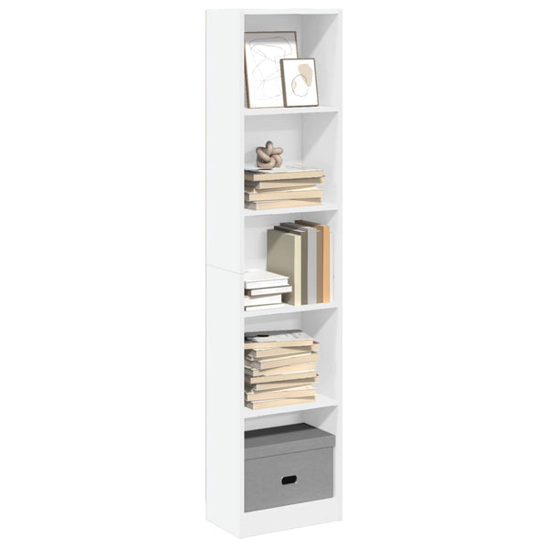 Bücherregal Weiß 40x24x176 cm