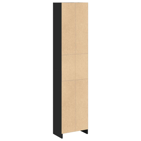Schwarzes Bücherregal 40x24x176 cm