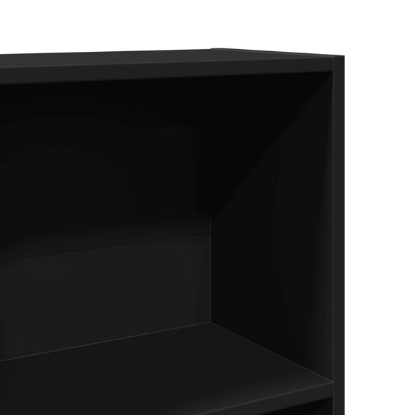 Schwarzes Bücherregal 40x24x176 cm