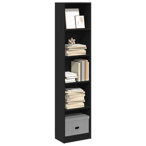 Schwarzes Bücherregal 40x24x176 cm