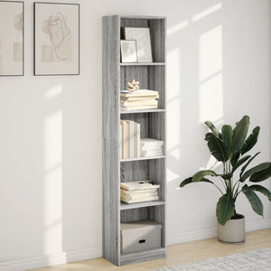 Bücherregal Grau Sonoma 40x24x176 cm