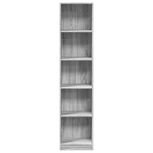 Bücherregal Grau Sonoma 40x24x176 cm