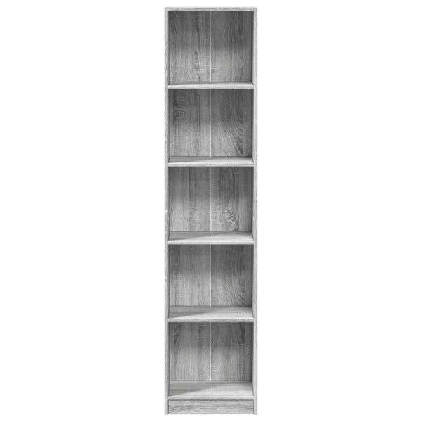 Bücherregal Grau Sonoma 40x24x176 cm
