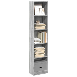 Bücherregal Grau Sonoma 40x24x176 cm