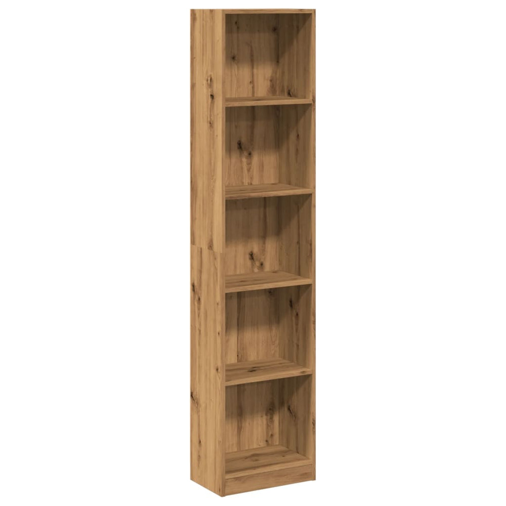vidaXL Bookcase Artisian Oak 40 x 24 x 176 cm Engineered Wood