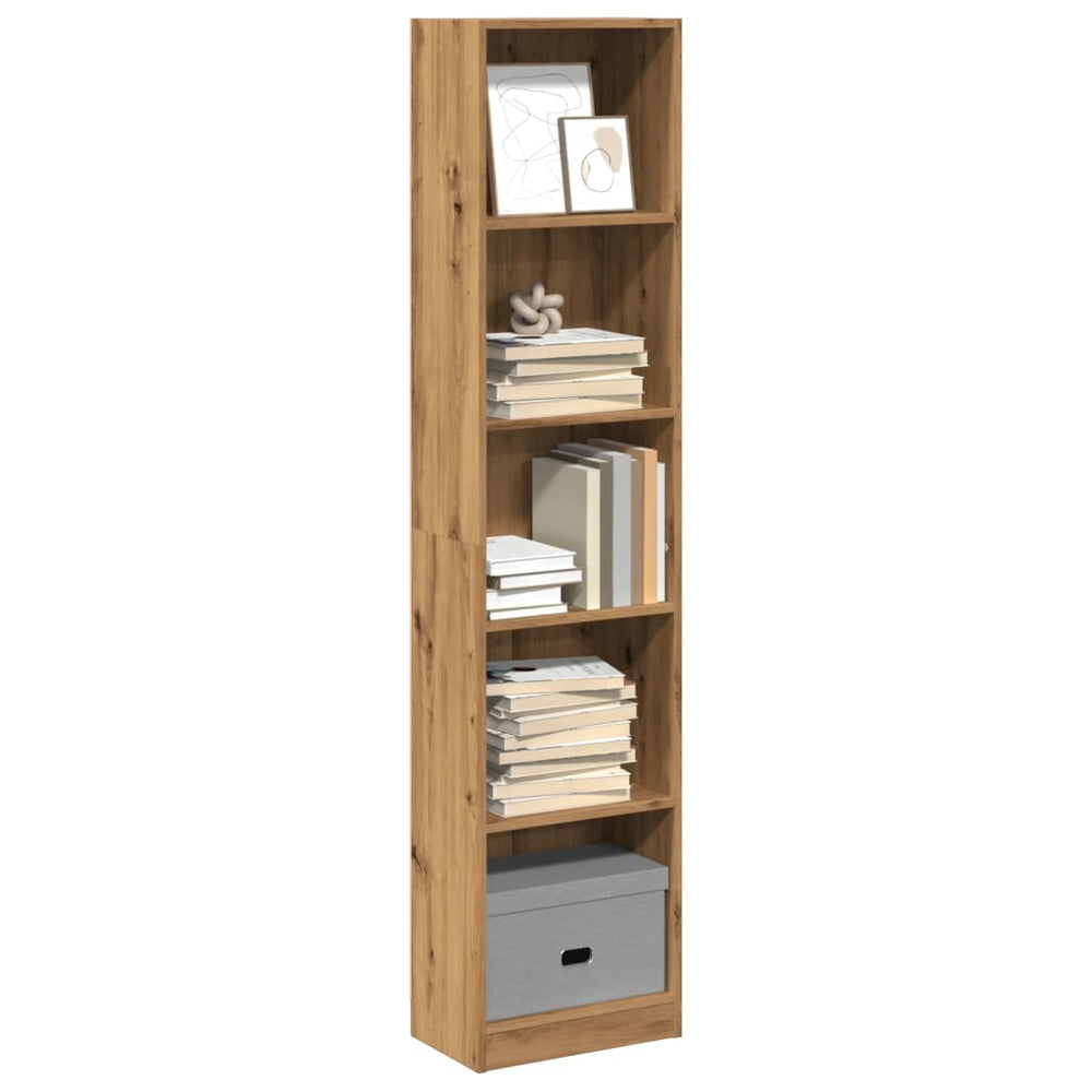 vidaXL Bookcase Artisian Oak 40 x 24 x 176 cm Engineered Wood