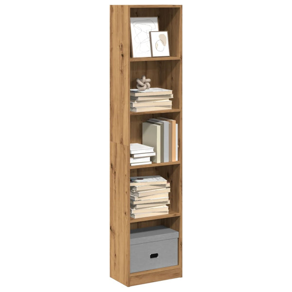 vidaXL Bibliothèque chêne artisan 40 x 24 x 176 cm bois d'ingénierie