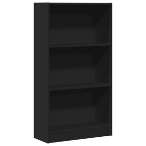 Schwarzes Bücherregal 60x24x109 cm