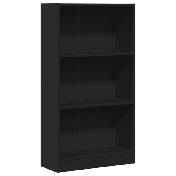 Schwarzes Bücherregal 60x24x109 cm