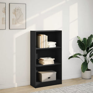 Schwarzes Bücherregal 60x24x109 cm
