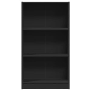 Schwarzes Bücherregal 60x24x109 cm