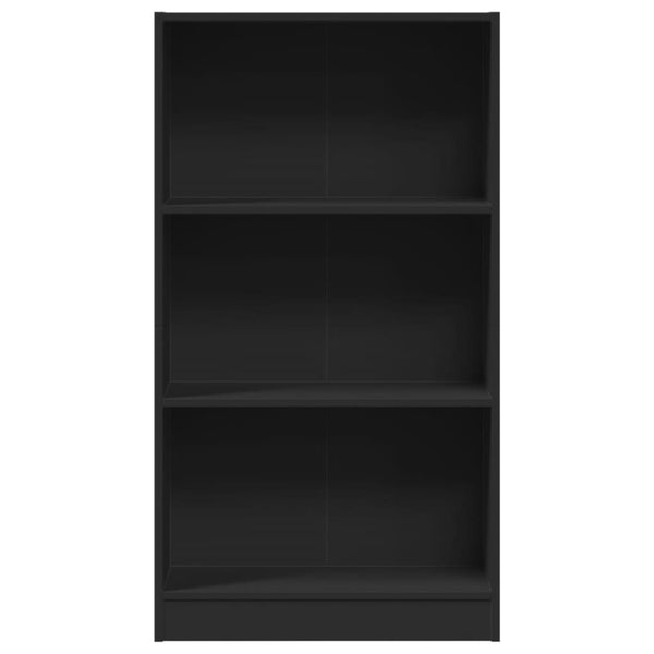 Schwarzes Bücherregal 60x24x109 cm