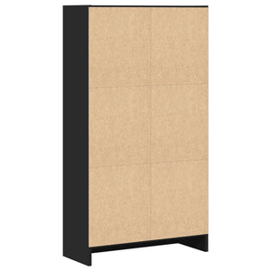 Schwarzes Bücherregal 60x24x109 cm