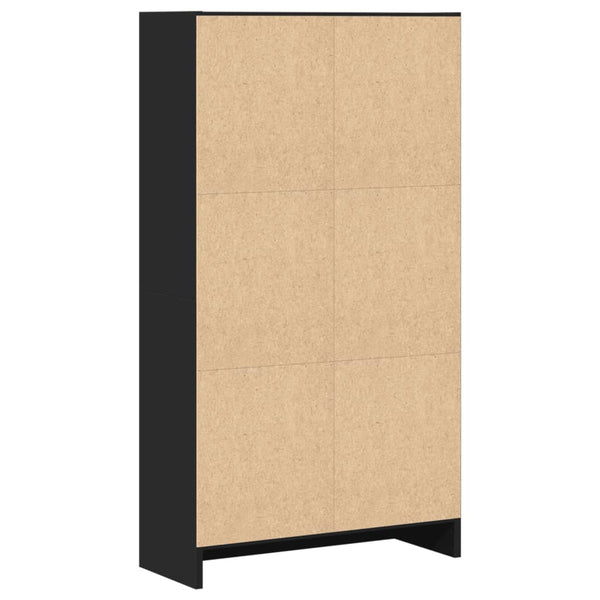 Schwarzes Bücherregal 60x24x109 cm