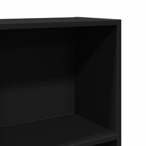 Schwarzes Bücherregal 60x24x109 cm