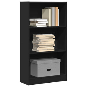 Schwarzes Bücherregal 60x24x109 cm