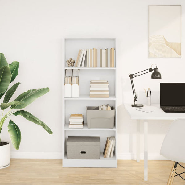 Weißes Bücherregal 60x24x143 cm