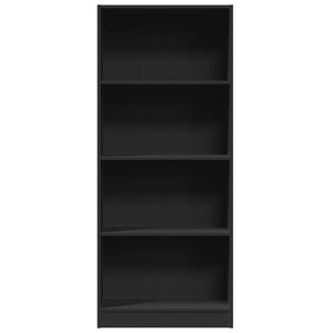 Schwarzes Bücherregal 60x24x143 cm