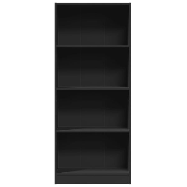 Schwarzes Bücherregal 60x24x143 cm