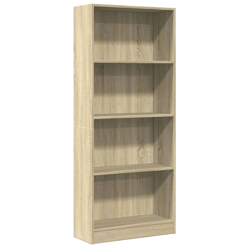 vidaXL Bookshelf Sonoma Oak 60x24x143 cm Engineered Wood