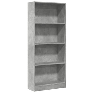 Bücherregal Betongrau 60x24x143 cm