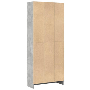 Bücherregal Betongrau 60x24x143 cm