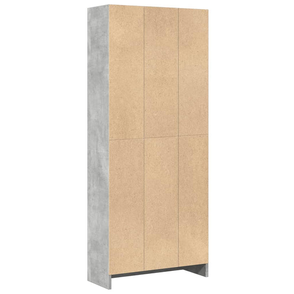 Bücherregal Betongrau 60x24x143 cm