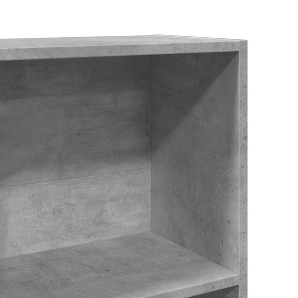 Bücherregal Betongrau 60x24x143 cm