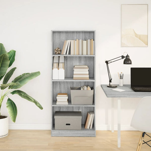 Bücherregal Grau Sonoma 60x143 cm