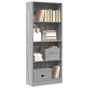 Bücherregal Grau Sonoma 60x143 cm