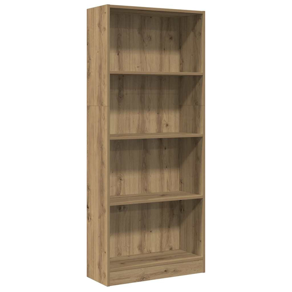 vidaXL Bookcase Artisan Oak 60x24x143 cm Engineered Wood