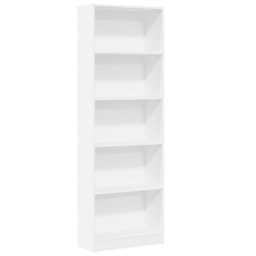 Bücherregal Weiß 60x24x176cm