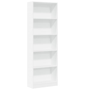 Bücherregal Weiß 60x24x176cm