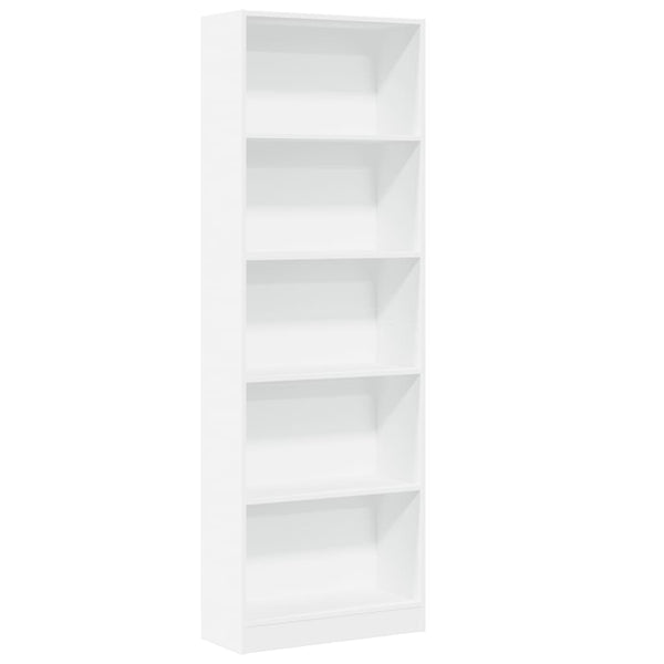 Bücherregal Weiß 60x24x176cm
