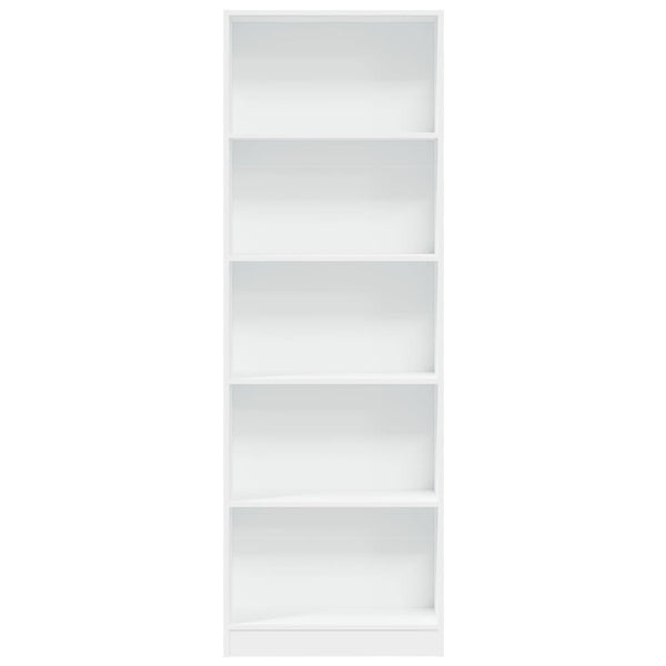 Bücherregal Weiß 60x24x176cm
