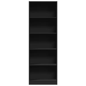 Schwarzes Bücherregal 60x24x176 cm