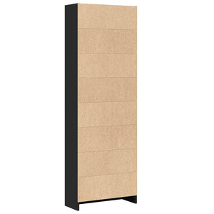 Schwarzes Bücherregal 60x24x176 cm