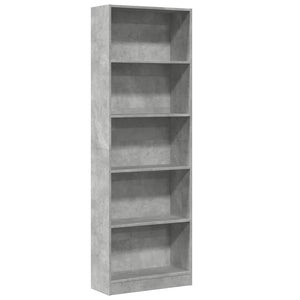 Bücherregal Betongrau 60x176 cm